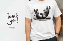 Funny Donkey Woodcut Vector Illustration Bundle 4 Designs Product Image 6