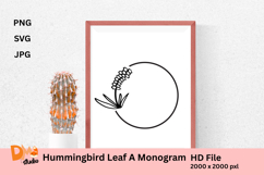 Hummingbird Leaf Frame Product Image 1