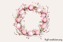Pastel Pink Easter Watercolor Clipart PNG Product Image 1
