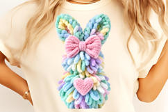 Faux Yarn Easter PNG, Easter Bunny PNG, Happy Easter PNG Product Image 3