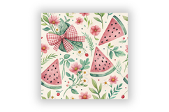 Pastel Watermelon Gingham Digital Paper, Seamless Watercolor Product Image 7