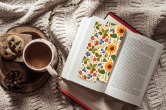 Cozy Colorful Botanical Bookmark Set,Cute Cottagecore Book Product Image 6
