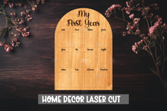 First year baby photo frame Laser Cut Product Image 1
