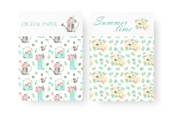 Summer time watercolor set. Country Product Image 6