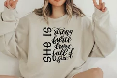 She Is Strong Fierce Brave Full Of Fire, Sublimation Design Product Image 6