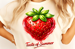 Boho Strawberry Coquette PNG, Summer Strawberry PNG Product Image 3