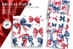 4 of July Patriotic Pattern Background America USA Wallpaper Product Image 1