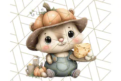 Thanksgiving Woodland Animals Clipart PNG Product Image 2