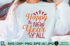 Happy New Year SVG Design, New Year SVG, New Year design Product Image 1