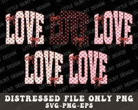 LOVE Coquette Bow Valentine PNG, Pink Bow Love Day Desing Product Image 4
