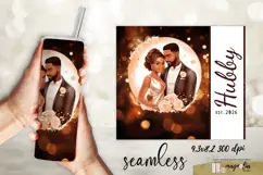 Hubby and Wifey Wedding Est.2026 Tumbler Sublimation Product Image 4