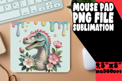 BRIGHT MOUSE PAD SUBLIMATION ART, Cute Dino Product Image 1