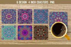 Abstract Boho Sqaure Coaster Sublimation | Sqaure Coaster Product Image 1