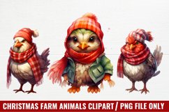 Christmas Farm Animals Sublimation Product Image 1