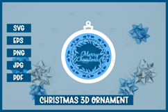 20 Christmas Ornaments SVG,Christmas Paper cut SVG Product Image 7