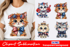 Liberty Cat Clipart PNG Product Image 1