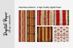 Burgundy Digital Papers | Floral Digital paper Product Image 2