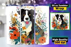 Cute Dog Tumbler Sublimation, 20 oz Skinny Tumbler Wrap Product Image 1