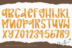 Preppy Dots Fall Lace PNG Alphabet | Sublimation Font Product Image 3
