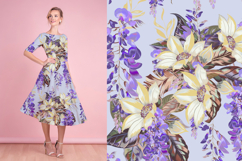 Magic vector wisteria flowers Product Image 7