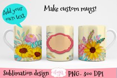 Custom mug floral template for sublimation Product Image 2
