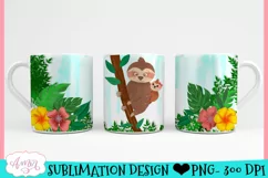 Sloth Mom Mug Wrap PNG| Cute Mother's Day Mug Templates Product Image 2