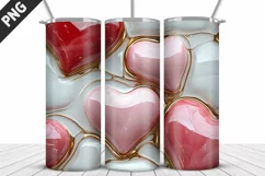 Valentines Love Skinny Tumbler PNG Wrap| Valentines Tumbler Product Image 3