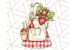 Cottagecore Strawberry Kitchen PNG Clipart, Retro Fruit Png Product Image 2