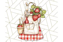 Cottagecore Strawberry Kitchen PNG Clipart, Retro Fruit Png Product Image 2