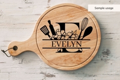 Kitchen Split Monogram svg Bundle - 26 Letters Product Image 6