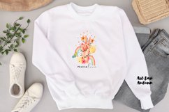 Peace &amp; love kindness sublimation design | PNG clipart Product Image 5