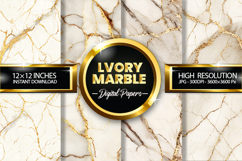 Lvory Marble Digital Papers - 04 variations Product Image 1