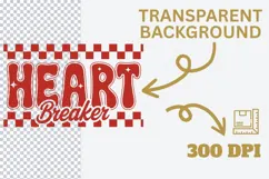 Heart Breaker PNG | Retro Valentine’s Day Sublimation Design Product Image 3