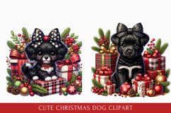 Cute Christmas Dog clipart, Dog Sublimation Product Image 1