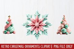 Retro Christmas Ornaments Clipart Product Image 1
