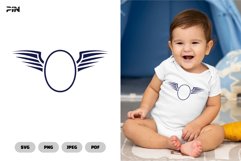 Winged Frame SVG &amp; Clipart - Wing SVG Product Image 1