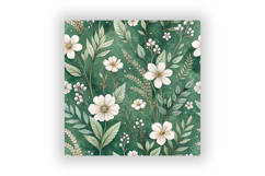 Forest Toile Digital Paper Pack, Vintage Floral Toile Product Image 6