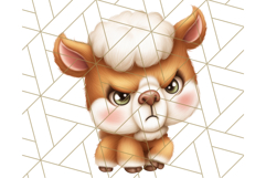 Adorable Angry Animals Clipart PNG, Cute Moody Faces Png Product Image 2