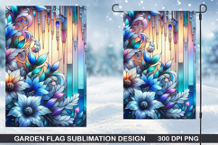 Flowers Garden Flag Sublimation| Flower Garden Flag PNG Product Image 1