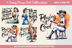 Sassy Pinup Girl Sublimation Bundle PNG Product Image 5