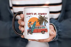 Surf's up, Cowboy! Summer PNG, Retro Beach PNG Sublimation Product Image 6