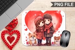 Dog Valentine's Day Sublimation Mouse Pad PNG Bundle Product Image 7