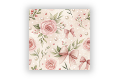 Pink Coquette Digital Paper Pack, Feminine Floral Product Image 6