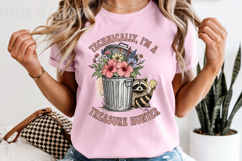 Treasure Hunter PNG - Cute Raccoon Png - Floral Sublimation Product Image 5