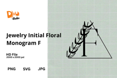 Jewelry Initial Floral Monogram Product Image 1