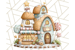 Cozy Cookie Village Clipart, Gingerbread Holiday PNG Product Image 2