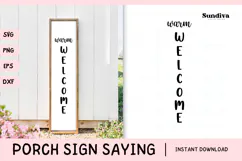 Porch Sign Saying SVG | Warm Welcome Product Image 1