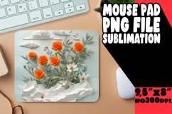 Sublimation 3D Flower Hole Mouse Pad Design PNG Product Image 1