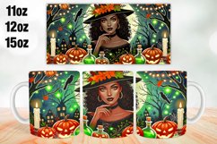 Halloween Witch Mug Wrap Sublimation 11oz, 12oz, 15oz Product Image 1