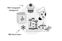 Winter Books Clipart, Black Bookish Png, Book Lover Svg Product Image 6